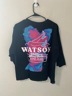 NWT Watson Luxe Graphic T-Shirt Streetwear Oversized Cotton Tee Size, Med